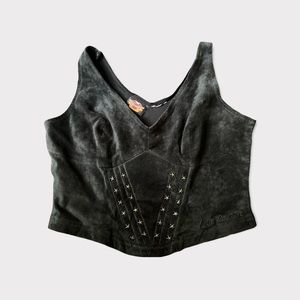 Harley Davidson suede corset style vest